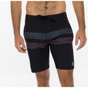 Travis Mathew Men's "Al Carbon" Boardshorts Black Swim Size 42 NWT $90